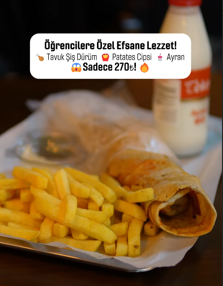 Tavuk Şiş Dürüm Menü